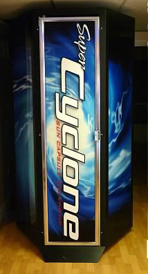 Suncapsule Super Cyclone stind up tanning booth used preowned reconditioned nj ny pa